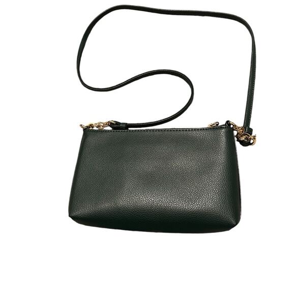 NWOT Karl Lagerfeld Paris Crossbody Pebbled Leather in Dark Teal - Picture 8 of 13